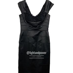 Tadashi Shoji Bandage Sequin Cocktail Dress 8 EUC